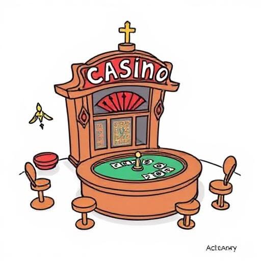 Second AI-generated casino drawing still showing 'CASINO' text despite explicit instructions against text